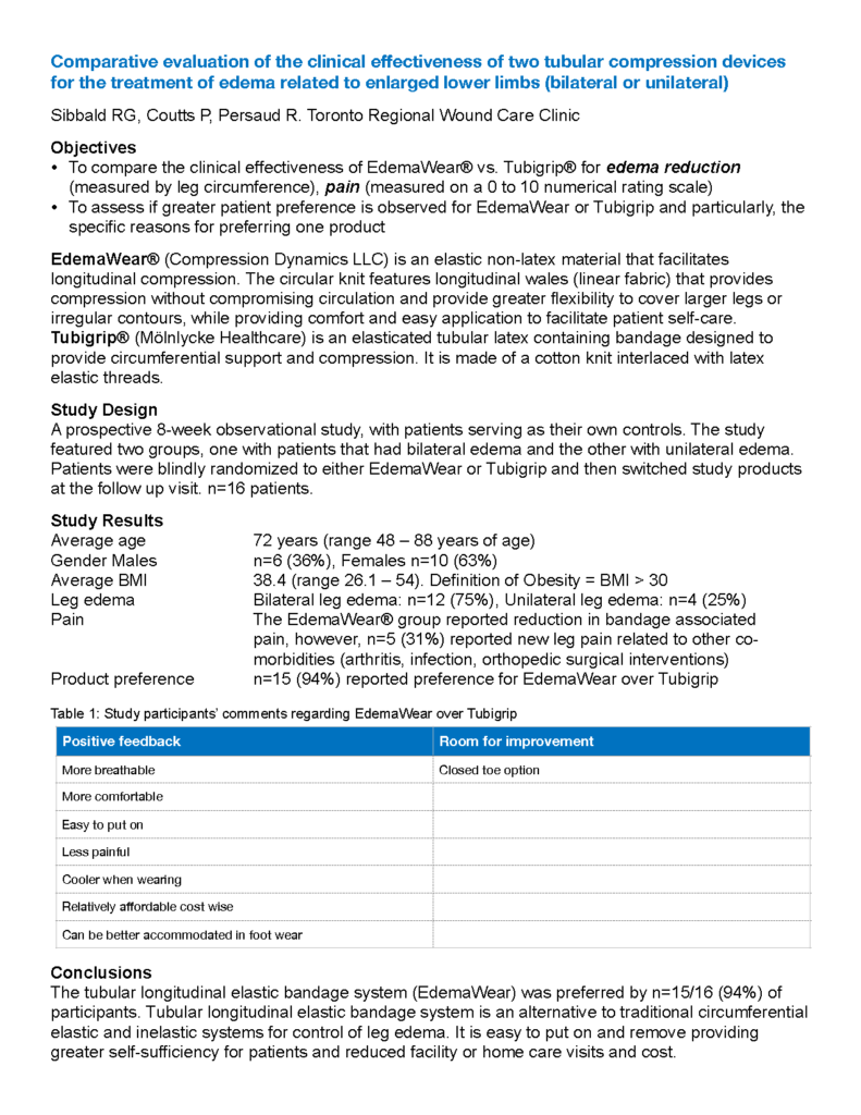 Sibbald-EdemaWear-Evidence-WoundsCanada-2017